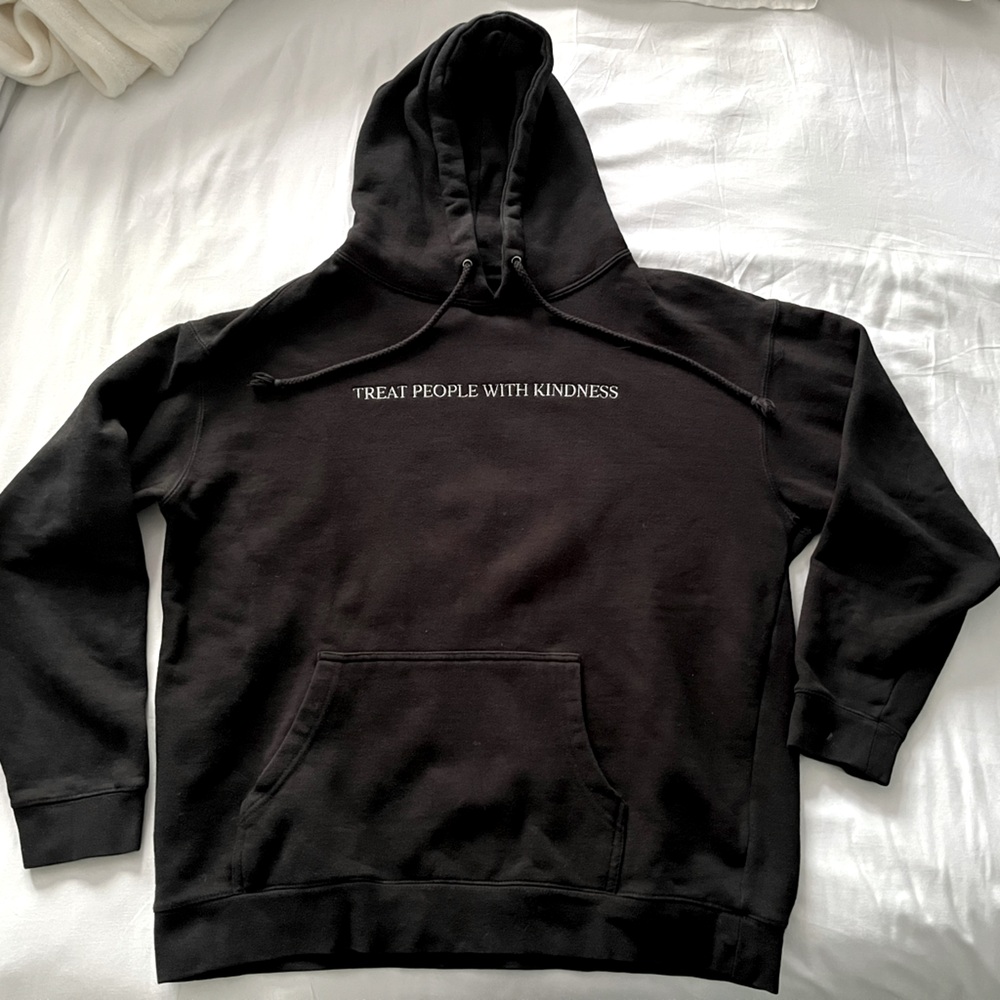 Official Harry Styles merch — black hoodie TPWK